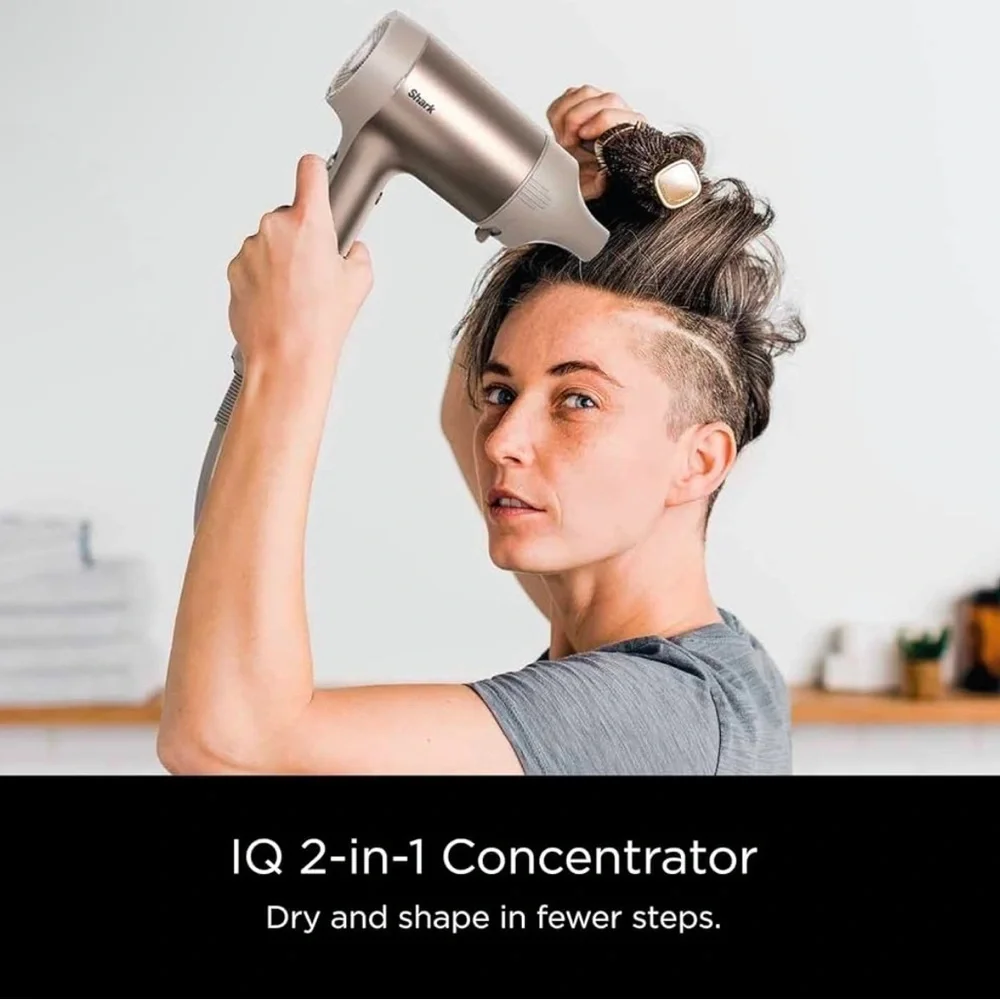 Shark HD112BRN Hair Blow Dryer HyperAIR Ionic Hair Dryer with Attachments
